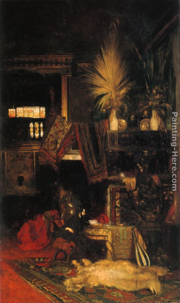Hans Makart in seinem Atelier painting - Eduard Charlemont Hans Makart in seinem Atelier art painting